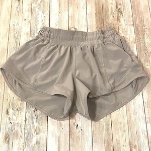 Gray 2.5 inch inseam Hotty Hot shorts, low rise